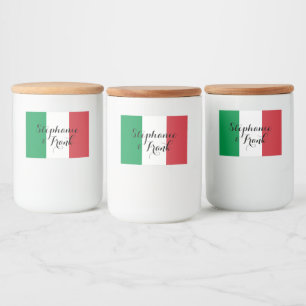 Italienische Flaggenfarben Hochzeit Lebensmitteletikett