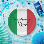 Italienische Flaggenfarben Hochzeit Pappteller (Party)