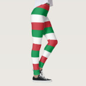 Italienische Flaggenfarben horizontal gestreift Leggings (Rechts)