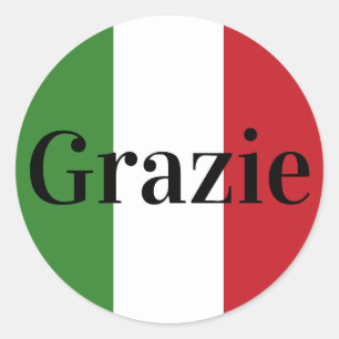 Italienische Flaggenfarben Italien Grün Weiß Rot G Runder Aufkleber