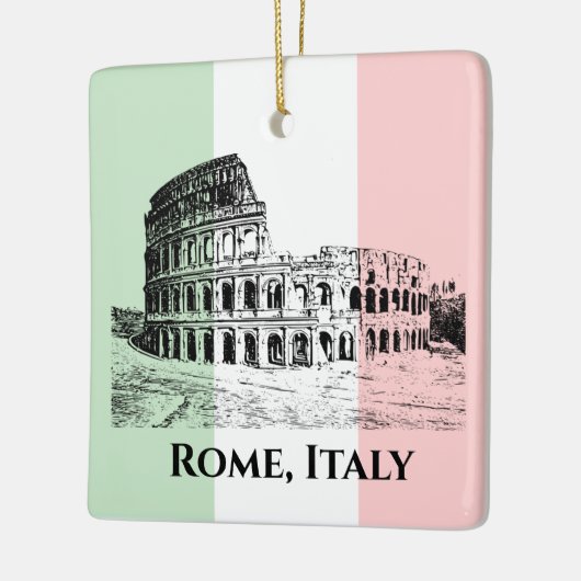 Italienische Flaggenfarben Kolosseum Design Orname Keramikornament (Links)