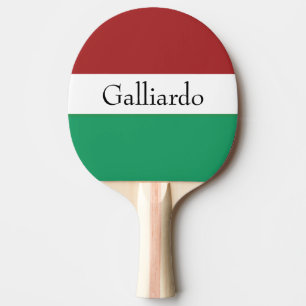 Italienische Flaggenfarben Nachname Name Benutzerd Tischtennis Schläger