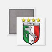Italienische Flaggenkarte Magnet (Vorderseite/Rückseite)