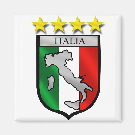 Italienische Flaggenkarte Magnet (Vorne)