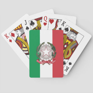 Italienische Flaggenkarten, Spiele, Italien Spielk Spielkarten
