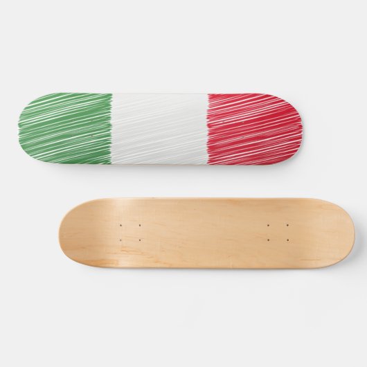 Italienische Flaggenskizze Skateboard (Horizontal)
