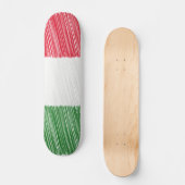 Italienische Flaggenskizze Skateboard (Vorderseite)