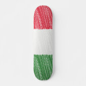 Italienische Flaggenskizze Skateboard (Vorne)