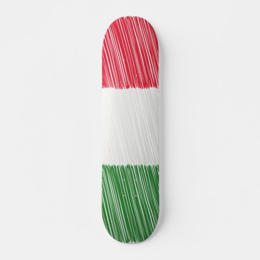 Italienische Flaggenskizze Skateboard (Vorne)
