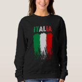 Italienische Flaggenstolz Tragen Sie Ihre Farben L Sweatshirt (Vorderseite)