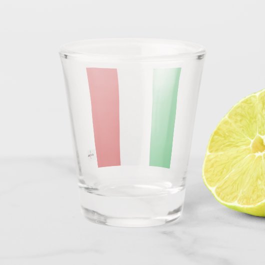 Italienische FlaggeShot-Glas Schnapsglas (Rückseite)
