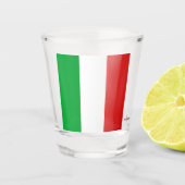 Italienische FlaggeShot-Glas Schnapsglas (Vorderseite)