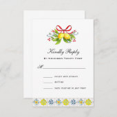 Italienische Fliesen mit Zitronen RSVP Karte (Vorne/Hinten)