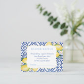 Italienische Fliesen und Lemons Kinderdusche Winde Begleitkarte (Stehend Vorderseite)