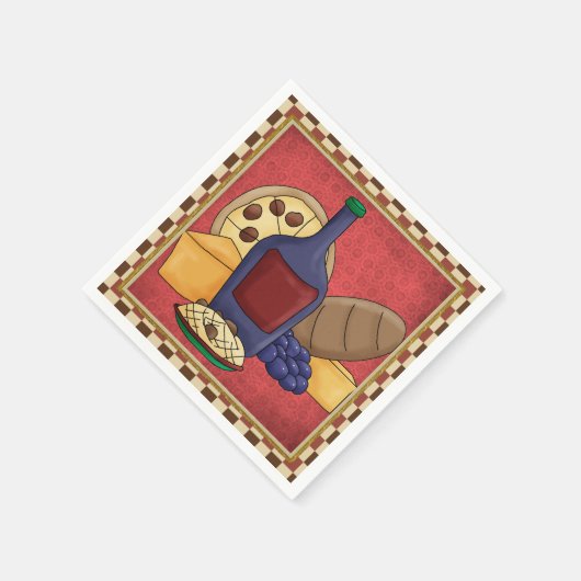 Italienische Food-Famelläse Serviette (Ecke)