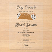 Italienische Food Holy Cannoli Brautparty Hochzeit Acryleinladungen (Vorderseite)