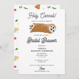 Italienische Food Holy Cannoli Brautparty Hochzeit Einladung