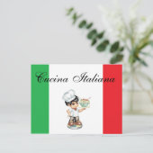 Italienische Food Recicard Postkarte (Stehend Vorderseite)