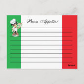 Italienische Food Recicard Postkarte (Rückseite)