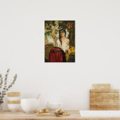 Italienische Frau, die Trauben pflückt (Sommerernt Poster (Küche)