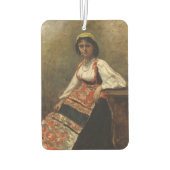 Italienische Frau (La Morieri) von Corot Autolufterfrischer (Rückseite)