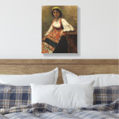 Italienische Frau (La Morieri) von Corot Leinwanddruck (Insitu (Schlafzimmer))