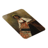 Italienische Frau (La Morieri) von Corot Magnet (Rechte Seite)