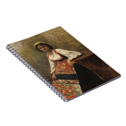 Italienische Frau (La Morieri) von Corot Notizblock (Rechte Seite)