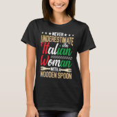 Italienische Frau mit italienischer Mama-Ehefrau a T-Shirt (Vorderseite)