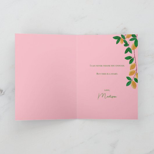 Italienische Frau Sommerstrand Urlaub Dankeskarte (Innenseite)