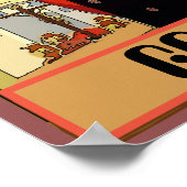 Italienische Frau und Wein, Vino Poster (Ecke)