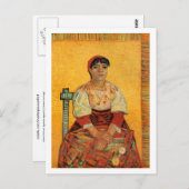 Italienische Frau, Vincent van Gogh Postkarte (Vorne/Hinten)