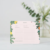 Italienische Frucht-Brautparty-Rezeptorkarte Einladung (Stehend Vorderseite)