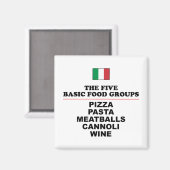 Italienische fünf Grundnahrungsgruppen Magnet (Vorderseite/Rückseite)