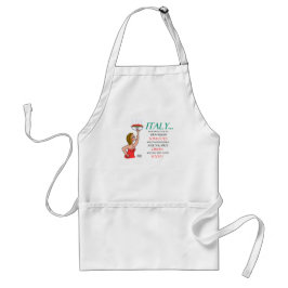 Italienische Funny Women and Food of Italy Cartoon Schürze