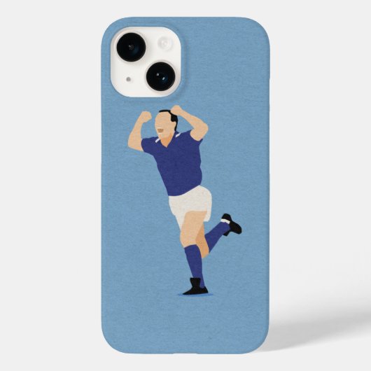 Italienische Fußball-Legende Schillaci Blauer Hint Case-Mate iPhone Hülle (Rückseite)