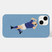 Italienische Fußball-Legende Schillaci Blauer Hint Case-Mate iPhone Hülle (Rückseite (Horizontal))