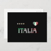 Italienische Fußball-Shirt-Fahne Postkarte (Vorne/Hinten)