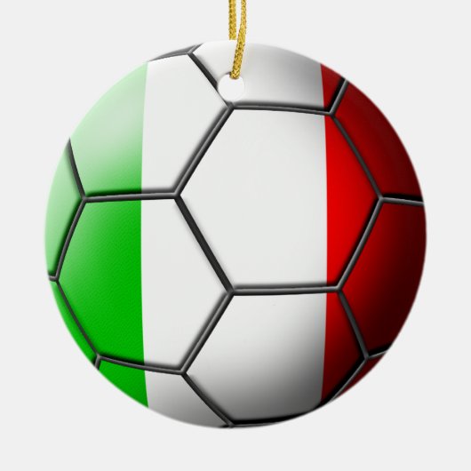 Italienische Fußball-Verzierung Keramik Ornament (Vorne)