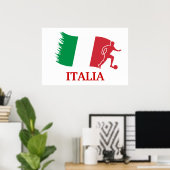 Italienische Fußballflagge Poster (Heimbüro)