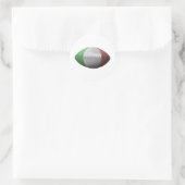 Italienische Fußballflagge Runder Aufkleber (Tasche)