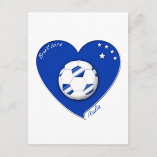 Italienische Fußballmannschaft. Fútbol de "ITALIA" Postkarte