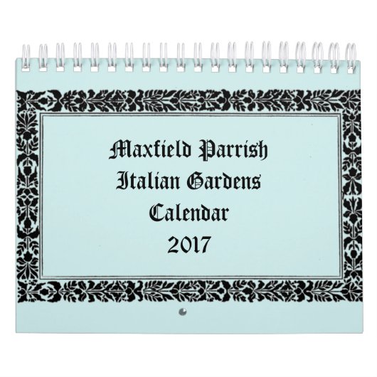 Italienische Gärten durch Maxfield Parrish Kalender (Titelbild)