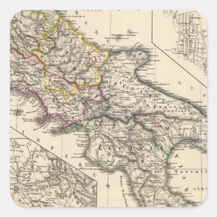 Italienische Gebiete III, Sizilien Quadratischer Aufkleber