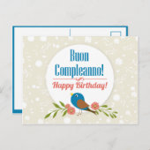 Italienische Geburtskarte Postkarte (Vorne/Hinten)