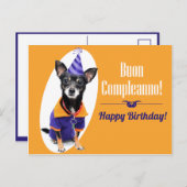 Italienische Geburtskarte Postkarte (Vorne/Hinten)