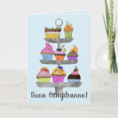 Italienische Geburtstagskuppenkarte Karte (Vorderseite)