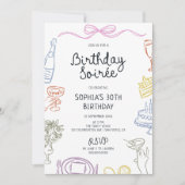 Italienische Geburtstagspartei Soirée Einladung (Vorderseite)