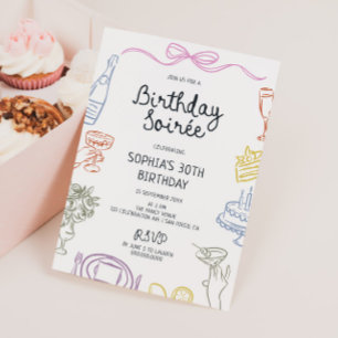 Italienische Geburtstagspartei Soirée Einladung