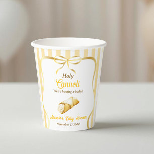 Italienische gelbe Schleife Heilige Cannoli Baby S Pappbecher